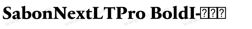 SabonNextLTPro BoldI字体转换